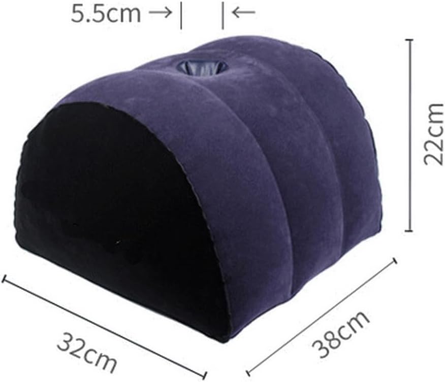 Inflatable Rocking Pillow, Bed Wedges & Body Positioner Pillow, Body Position Cushion, Surface Flocking for Sleeping Traveling Yoga (G-Shape)