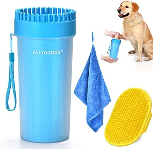 ALLYGOODS Dog Paw Cleaner Large Breed & XL Large Breed - Dog Paw Washer Large & XLarge Breed - Dog Foot Washer for Large & Extra Large Dogs - Dog Foot Cleaner for Large & Extra Large Dogs Pet