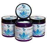 Diva Stuff Extreme Crepey Skin Body & Face Cream with Hyaluronic Acid, Alpha Hydroxy and more for Dry & Damaged Skin, 8oz - Unscented (Made in the USA), (3 Pack)