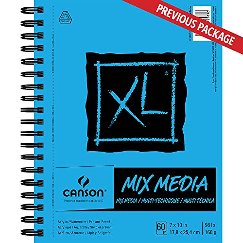 Canson 100510926 Xl Mix Media Paper Pad, 98 Pound, 7 X 10 Inch, 60 Sheets #TOP1