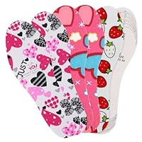 3 Pairs Shoe Insoles for Kids, Memory Sponge Shoe Inserts Trim to Fit Inserts, Replacement Multi-Colored Cushioning Insoles for Children and Toddler Spring Summer