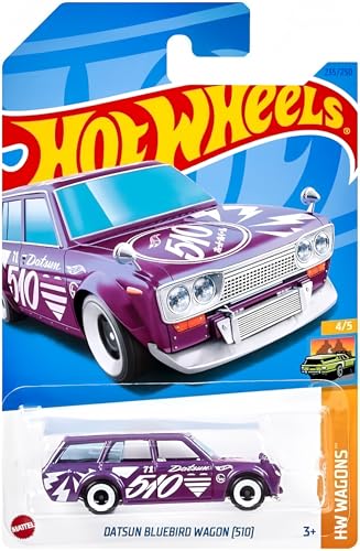 Hot Wheels Datsun Bluebird Wagon 510 Morado 1:64 miniatura 1