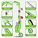 zozen Marking Paint Wand, Foldable/Flags Holder/with 20pc Marking Flags, Line Widths Adjustable, Paint Sticks Work with Side Push Inverted Marking Spray Paint. for Industrial, Sports Field and More