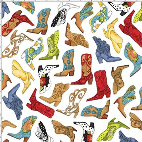 Loralie Whoa Girl 692 319 White Boot Toss BTY