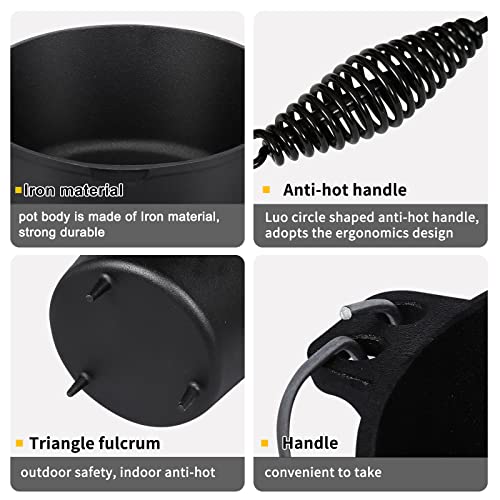 Dutch-Oven-95-Quart-with-Feet-Dutch-Oven-Iron-Pot-with-Dual-Function-Flanged-Lid-Skillet-Lid-Lifter-Handle-perfect-for-Camping-Home-Cooking-BBQ-Baking