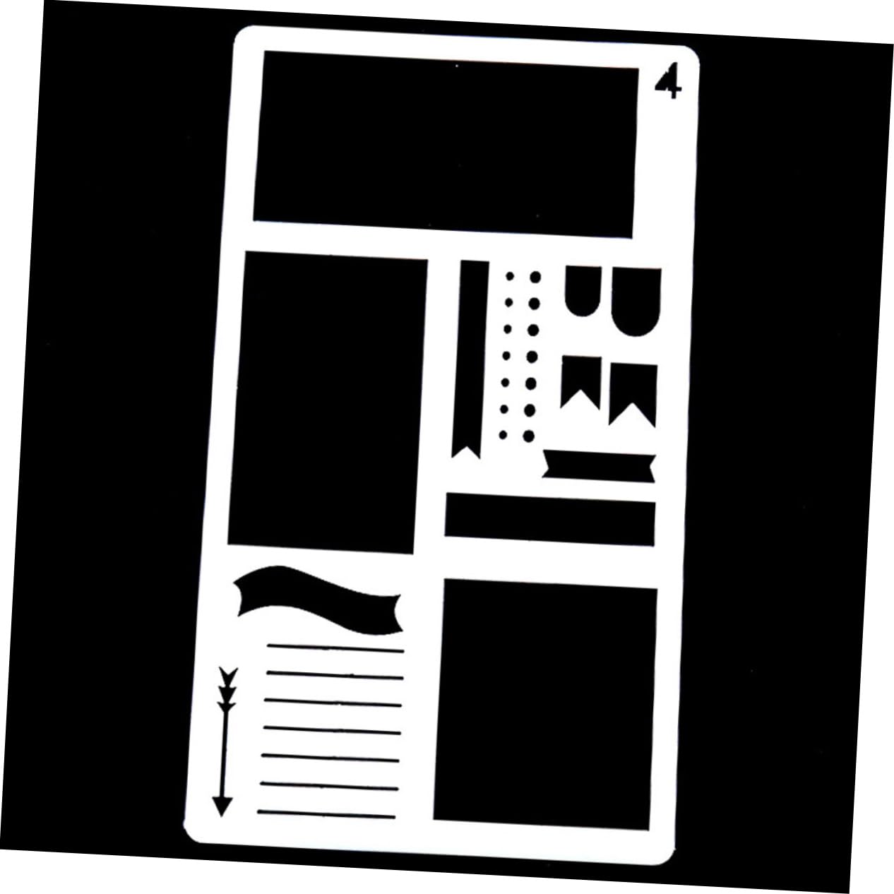 Operitacx 48pezzi Stencil Per Disegno Modelli Vuoti Per e Scrapbooking Accessori Creativi Per Diari e Album Fotografici