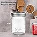 Ball Regular Mouth Mason Jars 8 oz. (12 Pack) - Half Pint Size Jars with Airtight Lids and Bands for Canning, Fermenting, Pickling, Meal Prep or DIY Decors and Projects Bundled with Peaknip Jar Opener