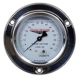 250-64-FF Tri-Axle Liquid-Filled Exterior Analog Axle Load Scale - for Single Height Control Valve Air Suspensions