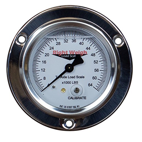 250-64-FF Tri-Axle Liquid-Filled Exterior Analog Axle Load Scale - for Single Height Control Valve Air Suspensions