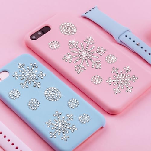 Image of Epakh 84 Glitter Bling Rhinestone Sticker, Snowflake Diamond, Silver | Self Adhesive Gem Stickers for Phone Laptop Car Face Makeup, Sparkly Crystal Rhinestone Decals for Gifts Craft Projects