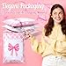 Pasimy 120 Pcs Pink Bow Poly Mailers Strong Adhesive Coquette Packaging Bags Large Mailing Envelope Bulk Waterproof Shipping Envelopes for Small Business Clothing Makeup Items (Pink Bow)