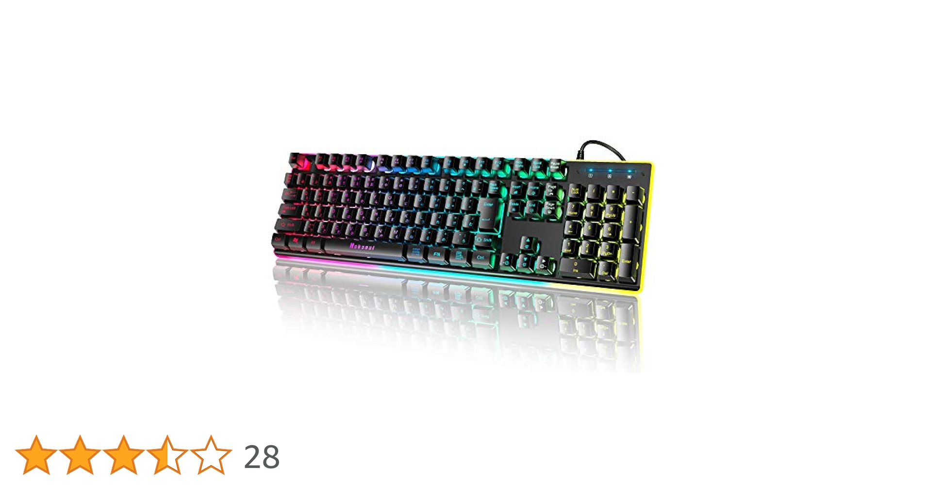 Amazon | ゲーミングキーボード 有線 メカニカル式触感 打ち