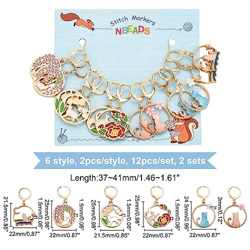 NBEADS 24 Pcs Cat Stitch Markers - Image 2