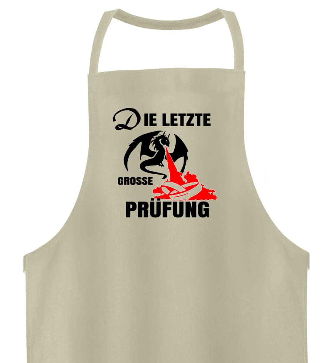 Generisch Tablier de barbecue de qualité supérieure avec inscription en allemand « Der dernier Grosse Prüfung », naturel, taille unique