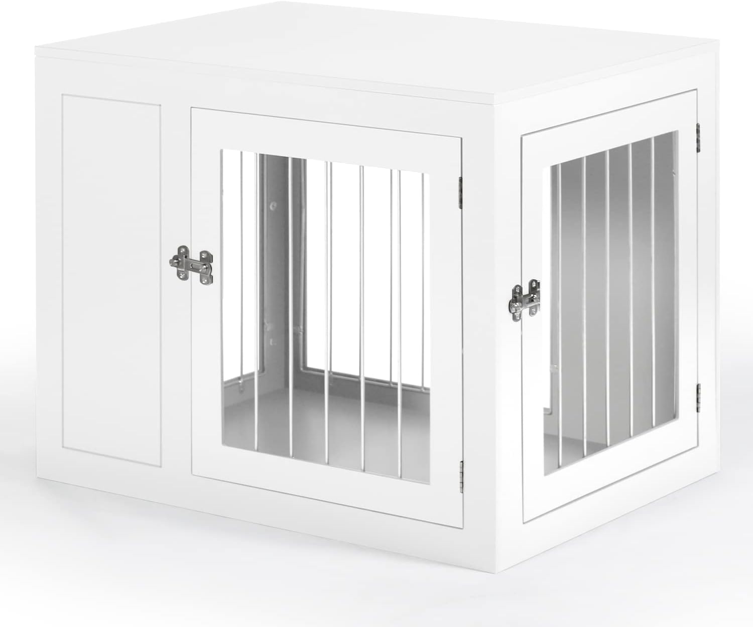large white dog crate