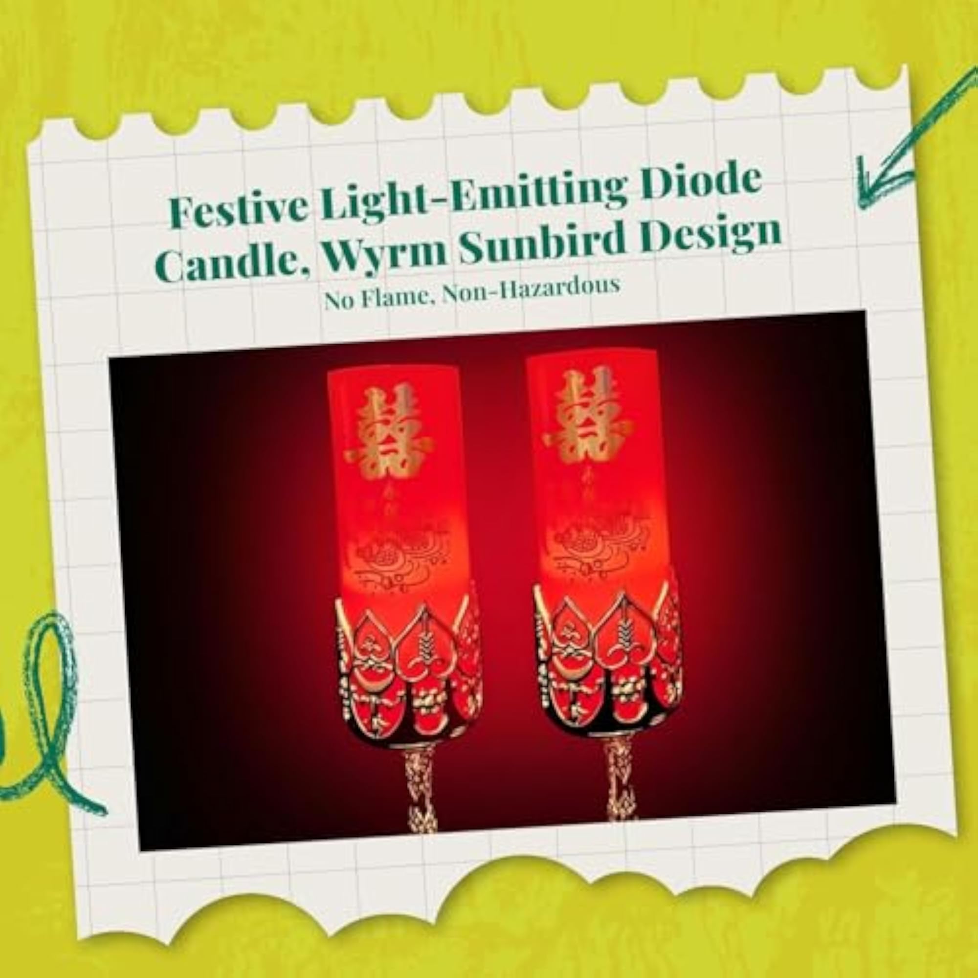 Light-Emitting Wedding Candles, Flameless Decor