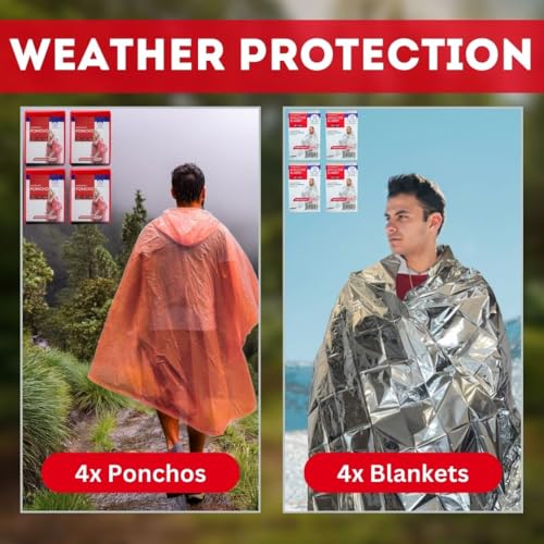 Essentials Complete Deluxe Survival Kit 2 & 4 Person | Bug-Out-Bag | Emergency Go Bag Kit for Wildfires, Hurricanes, and Other Natural Disasters - Image 5