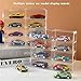 4-Pack Hot Wheels Display Case for 1/64 Scale Toys Car - Wall Mountable Transparent Storage Box for Hot Wheels, Matchbox & Diecast Models,Includes Hooks for Easy Hanging