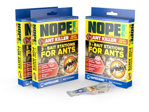 NOPE! Ant Killer Bait Station (9 x 5g) Indoor & Outdoor Ant Traps. Eradicates Ants and their Colony & Nest