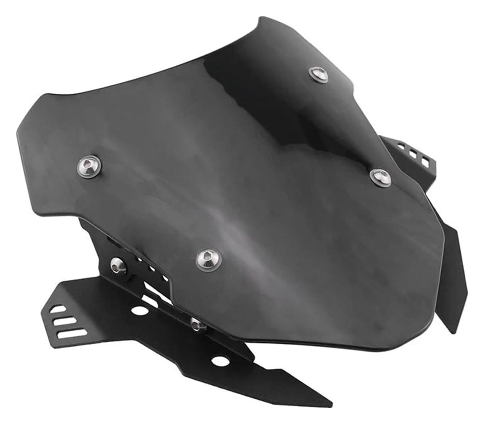 Motorrad Windschild Spoiler Für Y&amaha Für MT-15 Für MT-125 2019 2020 2021 MT-125 Motorradzubehör Windschutzscheibenverlängerungssatz Windschutzscheibe(Schwarz)
