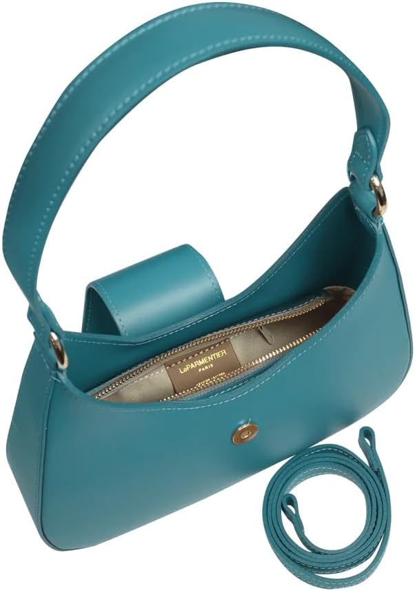 Obolo Shoulder Bag, Genuine Italian Calf Leather, 11 x 9.8 inches - Image 4