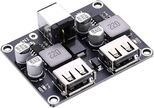 xcluma 12V 24V to QC3.0 Fast Charge Dual USB Charging Board Step-Down Module