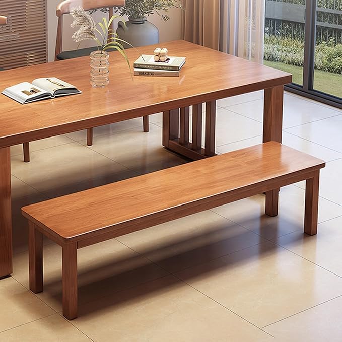 Image of Wooden Bench Seating for Hallway, Living Room, Porch, or Garden | Modern Minimalist Design | Walnut | 120 x 30 x 45 CM