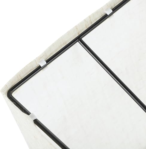 Miniatura 7 de Kichvoe Pantalla de lino beige para enchufe de luz E27, pantalla rectangular para lámpara de pie, cubierta de lámpara de tela extraíble para uso