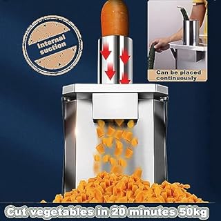 Tagliaverdure Tagliaverdure Elettrico Tagliaverdure Chopper Robot da Cucina Commerciale 250W Professionale Veggie Robot da Cucina Commerciale Taglierina Multifunzione con 5 Lame in Acciaio I