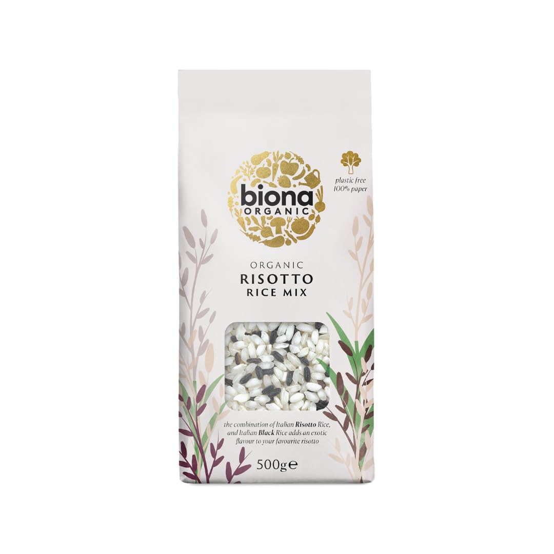 Biona Organic Risotto Rice Mix Black Venus and White Arborio Rice 500g (Pack of 3)