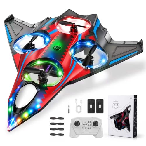 MSMV RC Plane, Remote Control Airplane Toy for Boys Age 10+,Easy to Fly Red