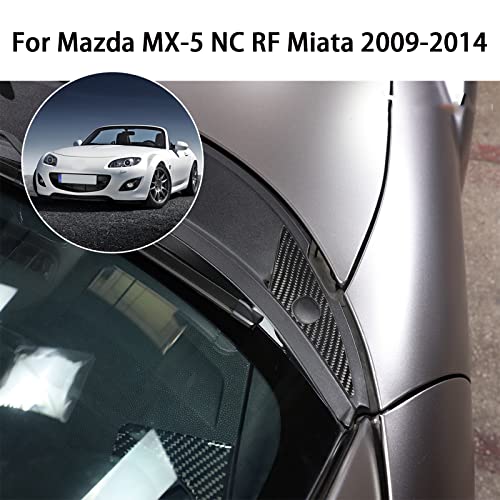 Dry Carbon Fiber Outer Windshield Window Wiper Cowl Trim Cover Panel,Front Engine Panel Decorative Sticker For Mazda Mx-5 Nc Rf Miata 2009 2010 2011 2012 2013 2014 #TOP3