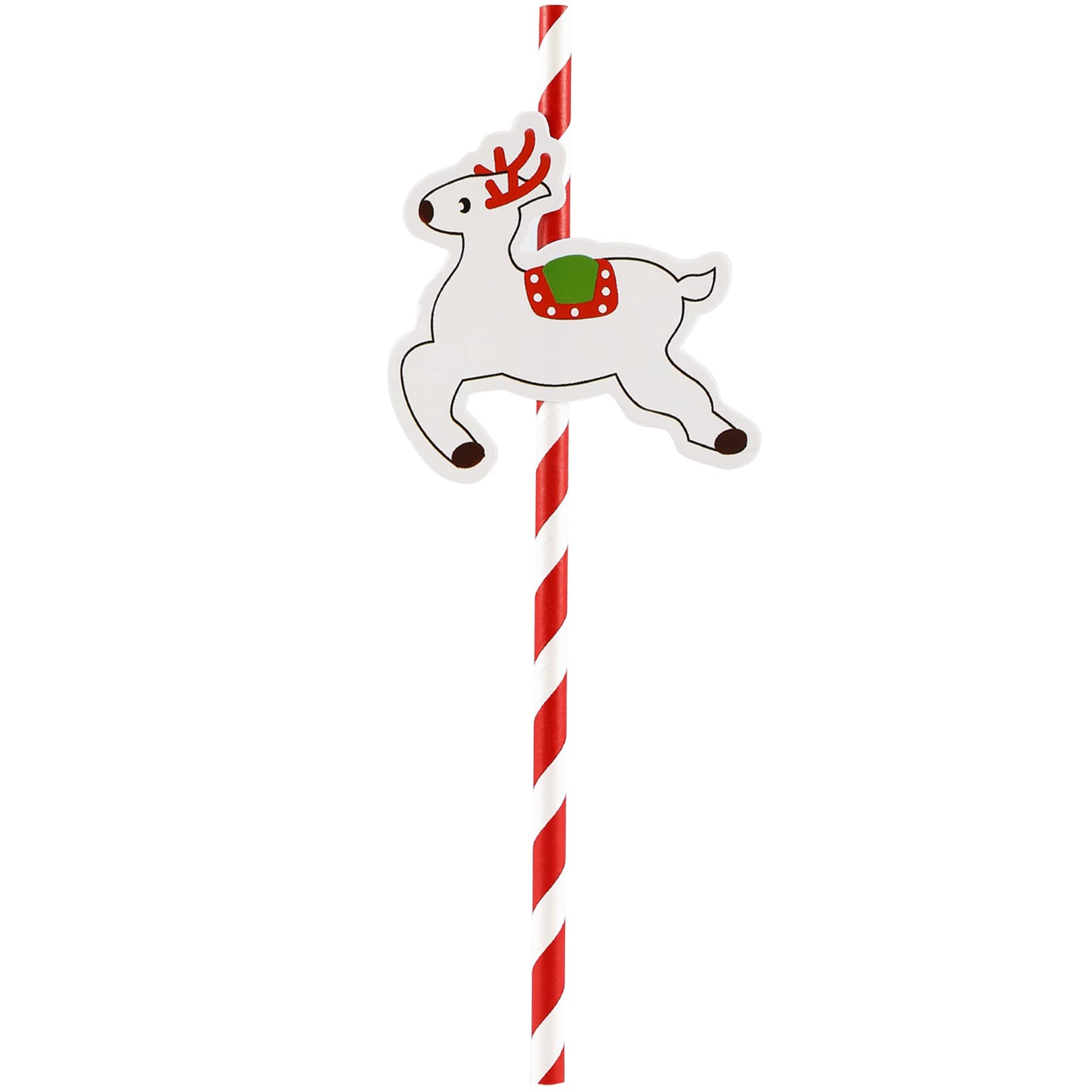 100Pcs Christmas Straws Pink Xmas Tree Santa Paper Straws Xmas Winter Holiday Disposable Drinking Straws For Beverages Cocktail Decorations