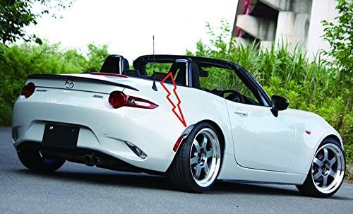 EPR Glossy Carbon Finish GV Style Rear Garnish Fibre Wheel Arch Trim Fender Body Kit for Mazda MX5 Miata ND RF 2015 On
