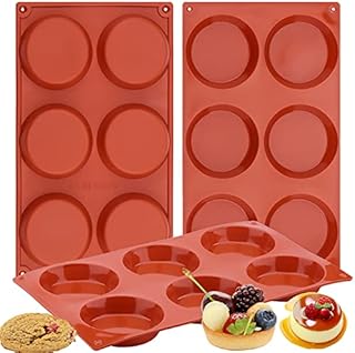 Ocmoiy Silicone Muffin Top Pans/ Egg Molds for Baking Non-Stick 3