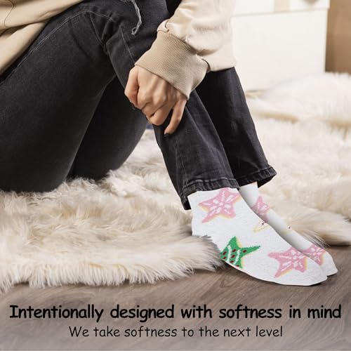 Image of World's Softest Cozy Collection Crew Socks - Smooth Multi Colors Cozy Socks - Knit Top Holiday Spirit Fashion Socks