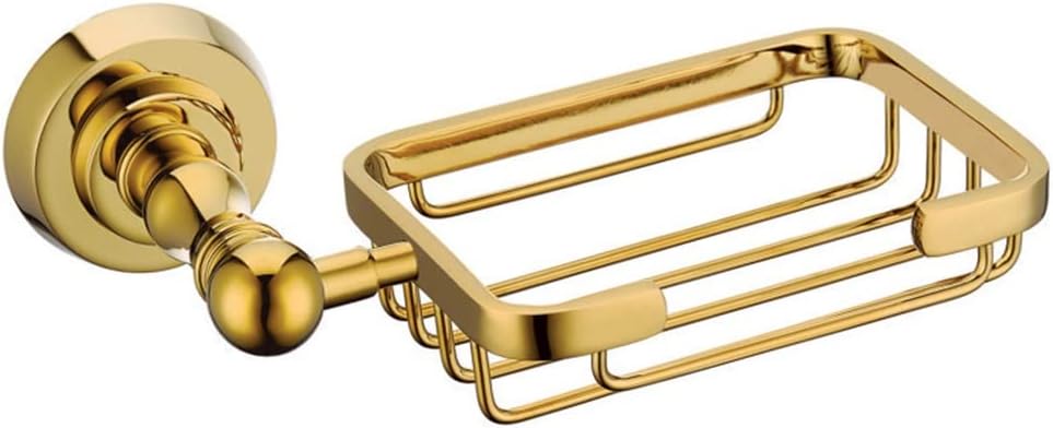 LSLYTQ Bathroom Hardware Set, Titanium Gold Bathroom Towel Ring, Toilet Brush Holder, Tissue Holder, Coat Hook, Soap Rack, Mouthwash Cup