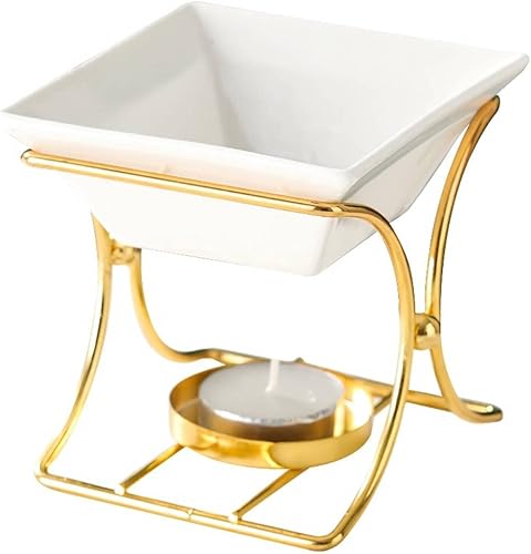 Miniatura 4 de 150ML Gran Capacidad Delicado Romántico Metal Tealight Candelabro Aceite Tarta Quemador Aroma Difusor Horno Decoración del Hogar X Forma Oro