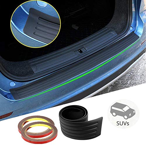 Adhesivos protectores Holoras para parachoques trasero, maletero o umbral de puerta. Protector para la carrocería de 90 x 8 cm de color negro