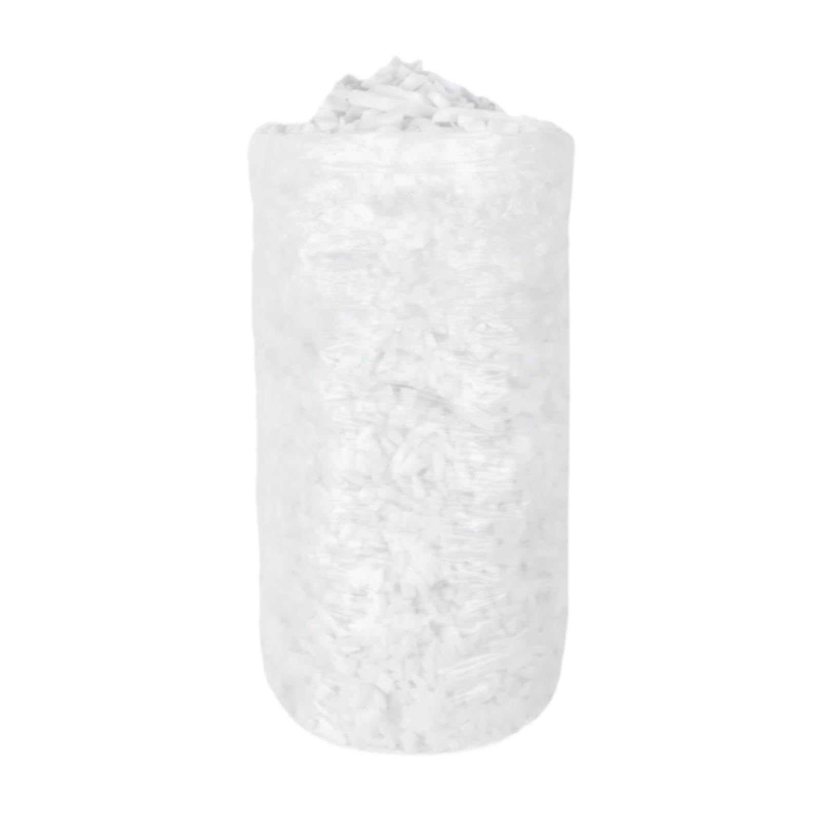 Imbottitura in memory foam di supporto, ricarica in memory foam triturato per vari cuscini, quantità generosa per esigenze artigianali, ricarica triturata per cuscini a, Bianco, 43x18x18cm