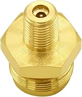 Vista 4 de Joywayus Adaptador de eliminación de propano de 1 libra, ajuste macho NPT de 1/4 pulgadas a rosca cilíndrica desechable macho de 1 "-20