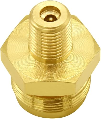 Miniatura 4 de Joywayus Adaptador de eliminación de propano de 1 libra, ajuste macho NPT de 14 pulgadas a rosca cilíndrica desechable macho de 1 "-20