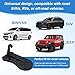shuielai Car Door Step for Roof Access, 400LBS Aircraft-Grade Aluminum Anti-Slip Pedal, Foldable Universal Fit for Cars & SUVs, 6.3×3.2in Platform, Black