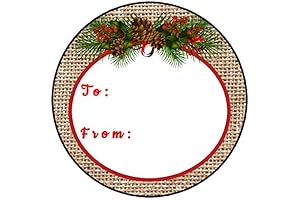 Burlap Holiday Storage Labels