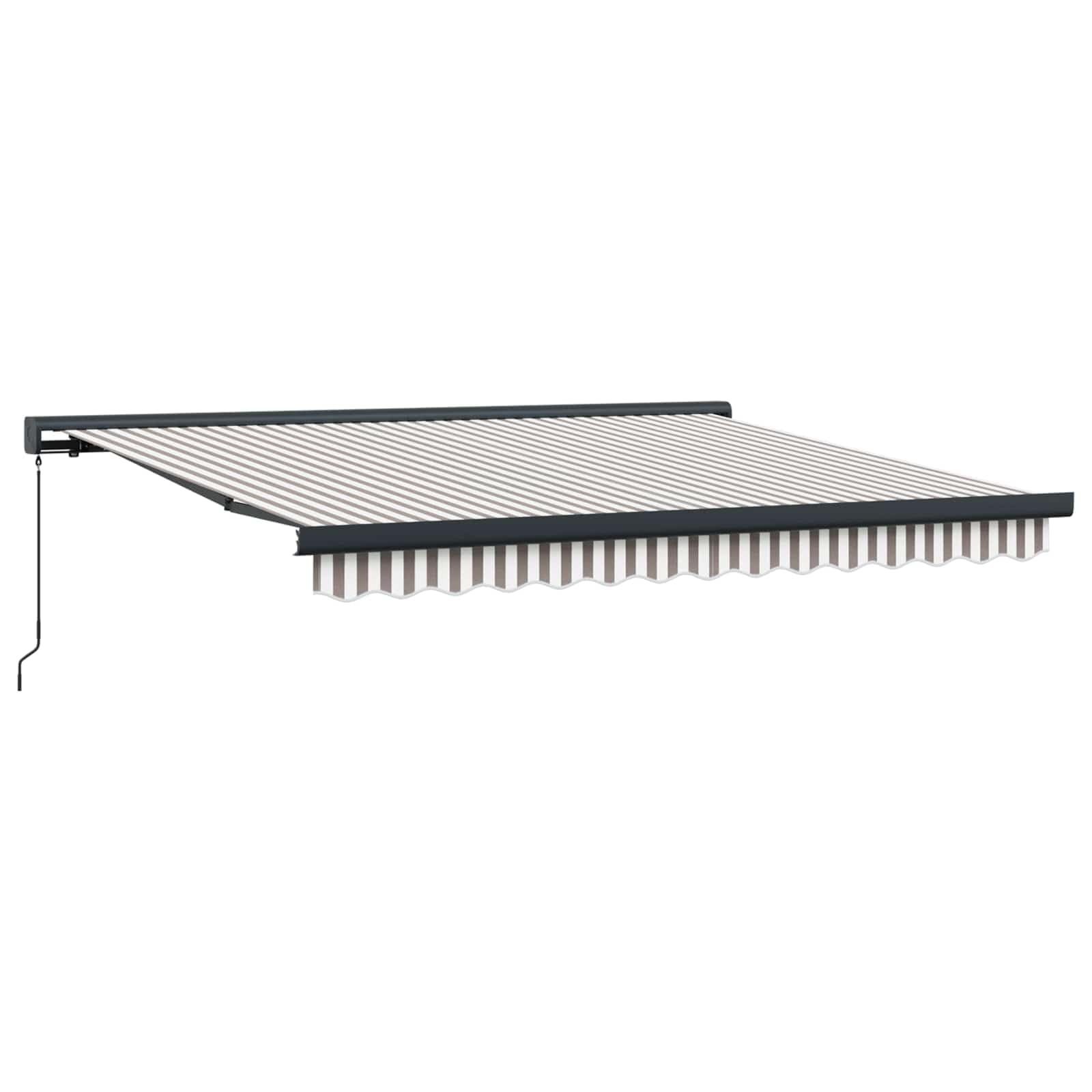 Toldo retráctil exterior gris rectangular de 400x300 toldo manual terraza y jardín