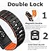 PONATTENO Replacement Band Compatible for Amazfit Helio Strap, Soft Breathable Silicone Strap, Waterproof Sport Watch band, Durable Quick Release Magnetic Buckle Wristband (Black+Orange)