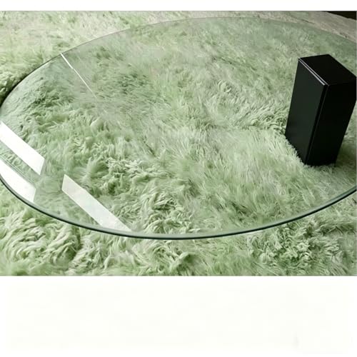 Plateau de table rond en verre trempé pour patio et jardin