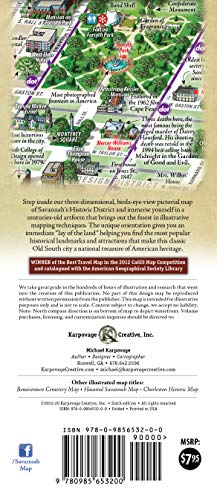 Savannah Historic District Illustrated Map. #TOP1
