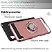 Xperia XA Case,with HD Phone Screen Protector,YmhxcY 360 Degree Rotating Ring & Bracket Dual Layer Resistant Back Cover for Xperia XA 5.0 Inch (2016)-ZH Rose Gold