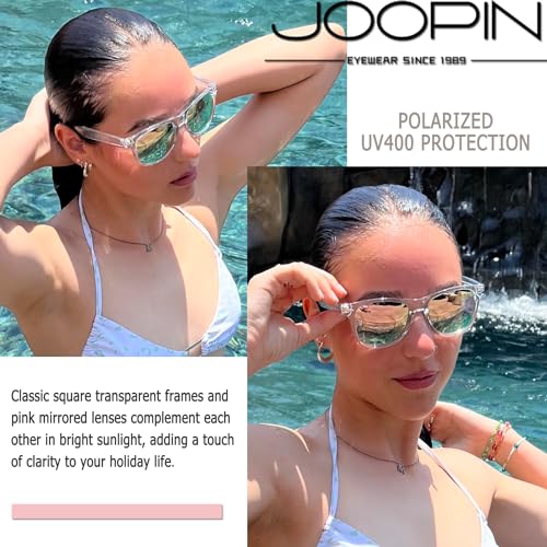 Image of Joopin Square Sunglasses Polarized UV400 Designer Sun Glasses Men Women